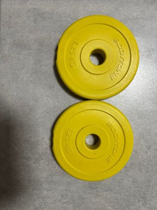 3 pares de discos bodytone 1’25KG, 2’5KG Y 5 KG