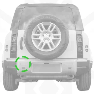 Tapas paragolpes gancho trasero Land Rover Def