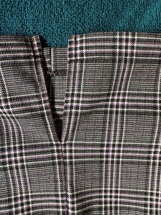 Vestido corto a cuadros gris