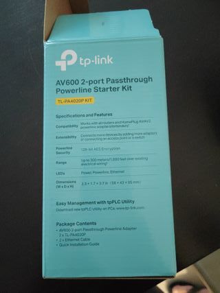 TP-Link Passthrough Powerline Starter Kit AV600
