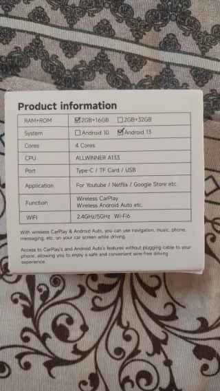 Adaptador Inalámbrico CarPlay Android Auto