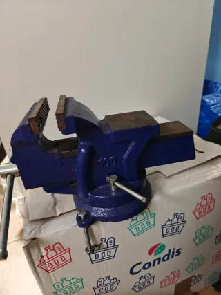Tornillo de banco azul 100mm