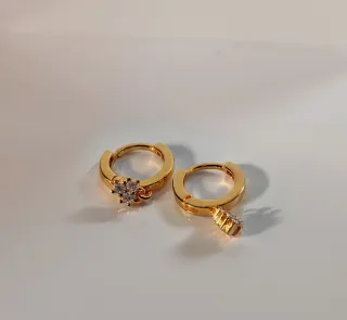 Pendientes Aro Plata 925 Chapado Oro