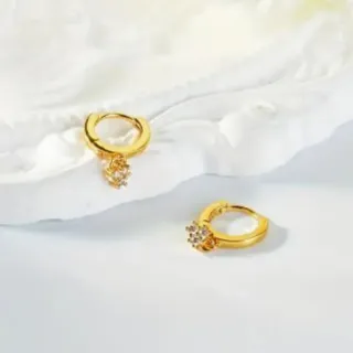 Pendientes Aro Plata 925 Chapado Oro