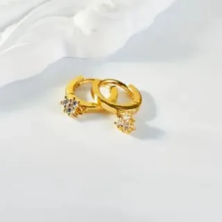 Pendientes Aro Plata 925 Chapado Oro