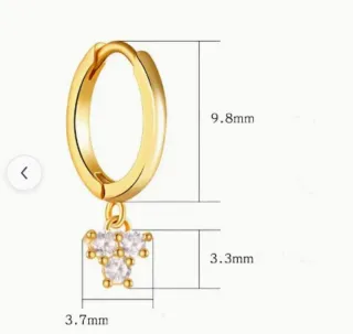 Pendientes Aro Plata 925 Chapado Oro