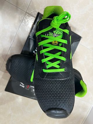 UPower Zapatillas Deportivas Negras y Verdes
