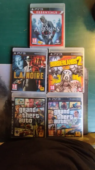 Pack 5 Juegos PS3: GTA V, GTA IV, L.A. Noire, AC