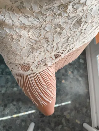 Vestido corto encaje flecos de H&M, S OFERTA 24h