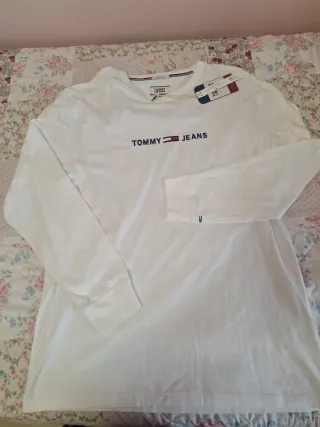 Camiseta Tommy Jeans manga larga blanca
