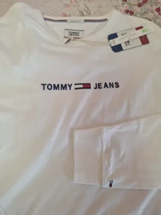 Camiseta Tommy Jeans manga larga blanca