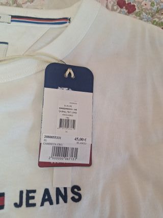 Camiseta Tommy Jeans manga larga blanca