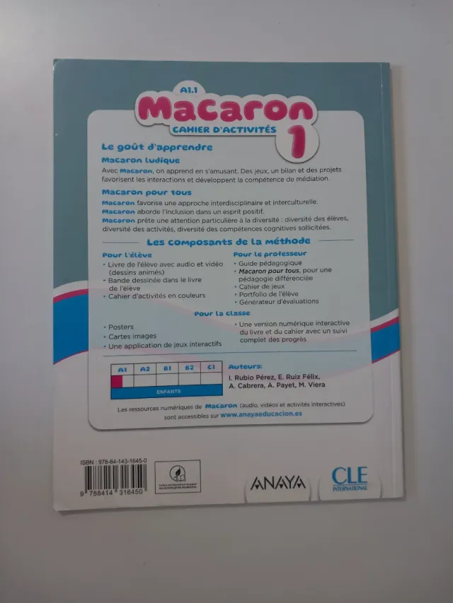 Cuaderno de ejercicios de Francés MACARON 1. Nuevo