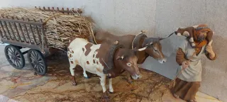 Carro de bueyes con heno