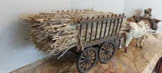 Carro de bueyes con heno