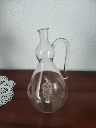 Caraffa Decanter Vetro con Grappolo Uva