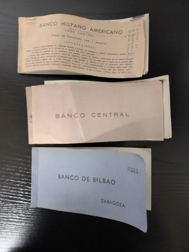 Talonarios de cheques antiguos Banco Hispano Ameri
