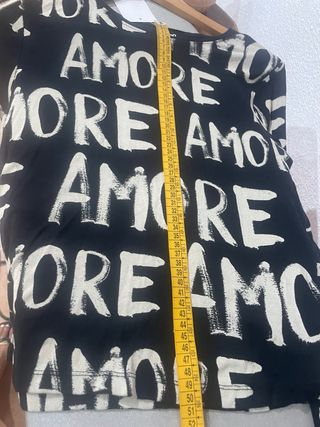 Jersey fino Desigual AMORE negro y beige