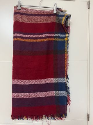 Pañuelo cuadros tartán multicolor