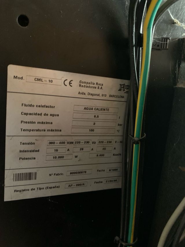 Caldera eléctrica BaxiRoca CML 10