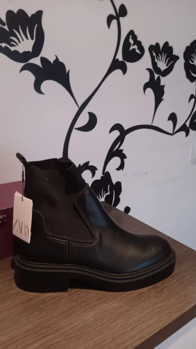 Botines negros mujer talla 40 zara
