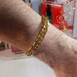 Elegante bracciale in oro da uomo