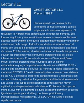 Bicicleta Montaña Ghost Lector de Carbono 29”