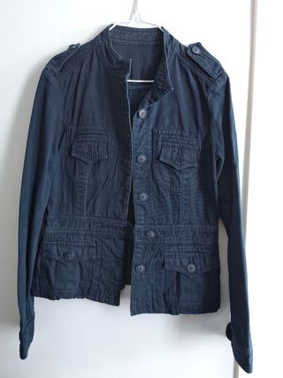 Chaqueta militar azul mujer.Vintage.