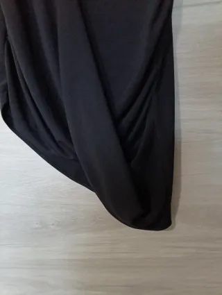 Minifalda Zara negra drapeada