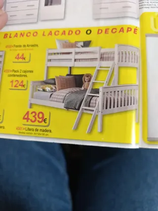 Litera de madera 90/135cm