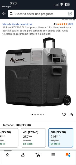 Alpicool ECX50 Nevera Portátil 50L