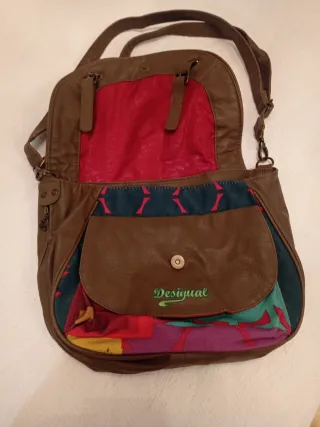 Bolso Desigual Marrón Multicolor