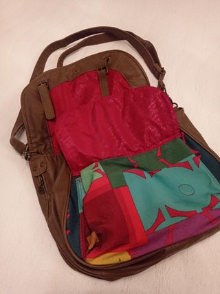 Bolso Desigual Marrón Multicolor