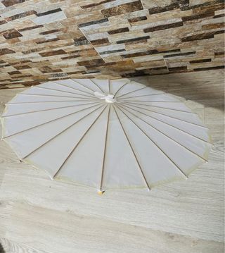Sombrillas chinas de tela blanca grandes 80 cm