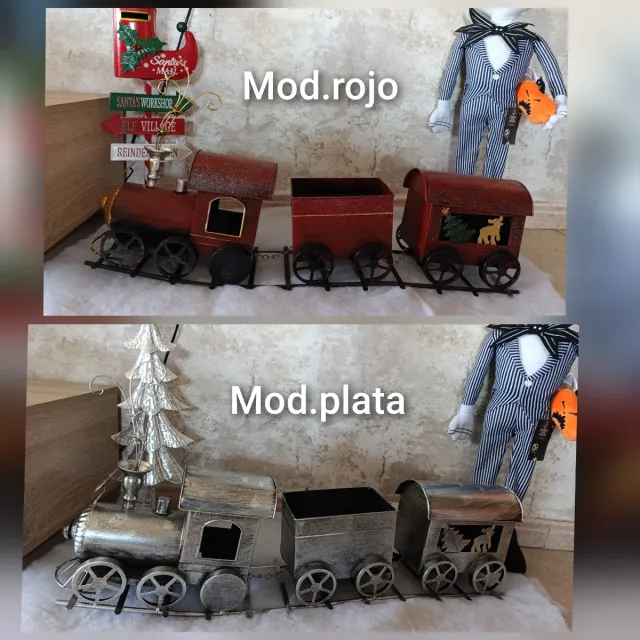 Tren Navideño Metal (2 Modelos)
