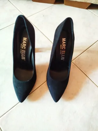 Décolleté nere Marc Ellis tacco trasparente 37