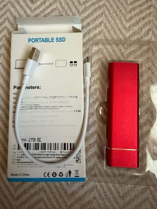 SSD M.2 Portátil 2TB USB 3.1 Tipo-C