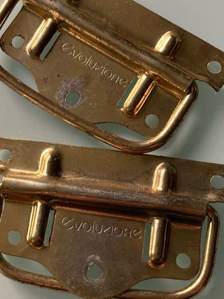 4 Maniglie per casse in metallo dorato