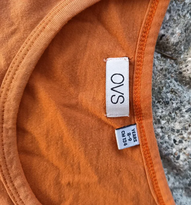 Canotta OVS arancione scritta Beach Hunk