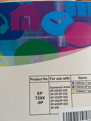 Cartuchos de tinta Epson T29X-9P