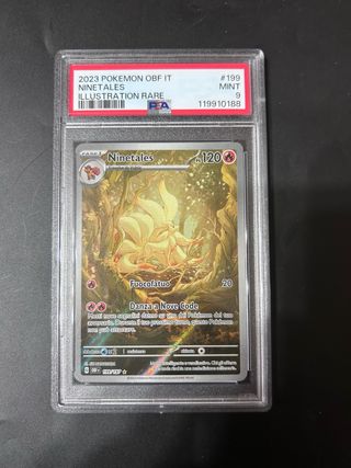 Carta Pokemon Ninetales Illustration Rare PSA 9
