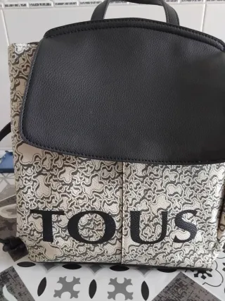 Mochila Tous Original Beige/Negro Buen Estado