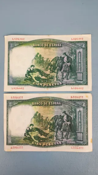 2 Billetes 100 Pesetas Banco de España 1931