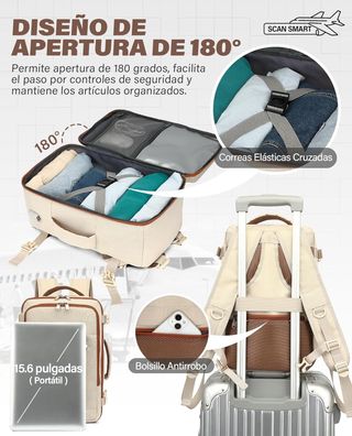 Mochila Viaje VANKEV Cabina Avión 45x36x20cm