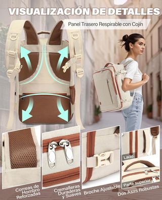 Mochila Viaje VANKEV Cabina Avión 45x36x20cm