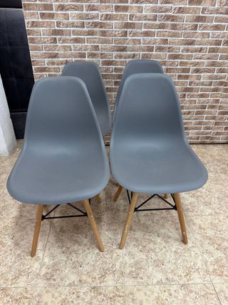 Sedie nordiche di nuovo design bianco a 4 unità