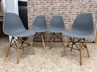 Sedie nordiche di nuovo design bianco a 4 unità