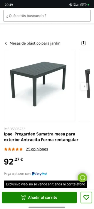 Mesa de jardín