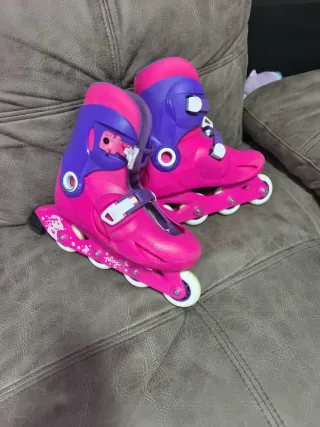 Patines en línea niña rosa y morado