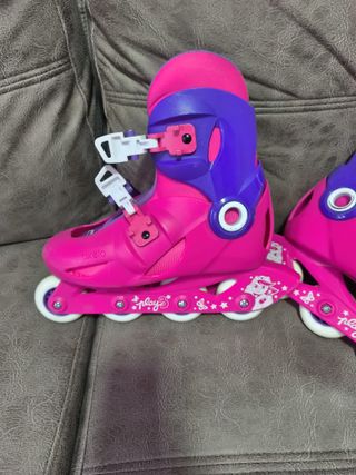 Patines en línea niña rosa y morado
